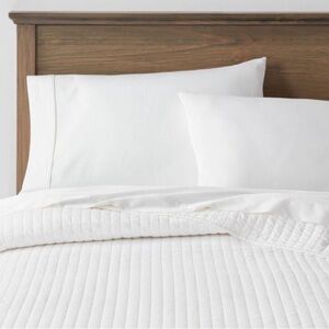 NWT Threshold King Washed Cotton Sateen Quilt White